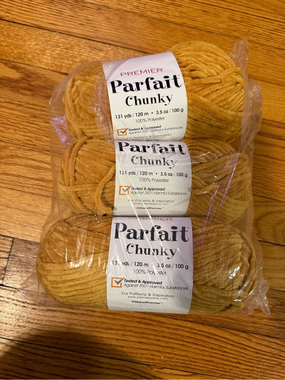 Premier Parfait Chunky Yarn - Mustard Yellow (3-Pack)